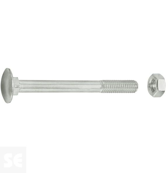 Tornillo Carrocero M8x80mm. Din 603 (10 piezas)