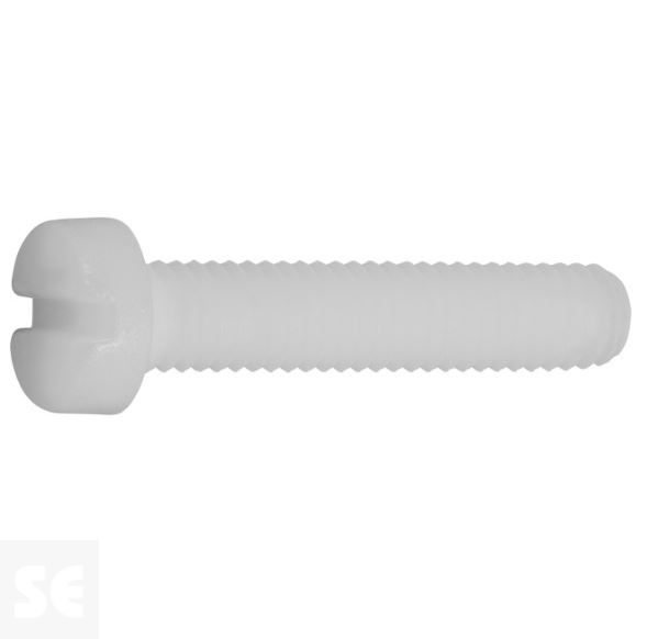 Tornillo Roscado Cabeza Cilindro Plástico M4x20mm. (20u.)