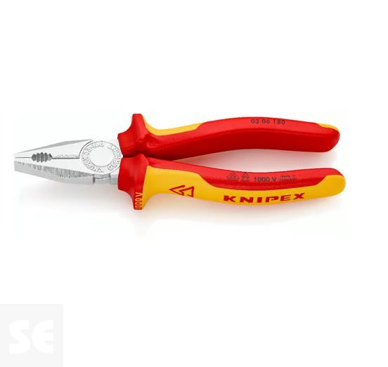 Alicate Universal Cromado Filo con Bisel 180mm.