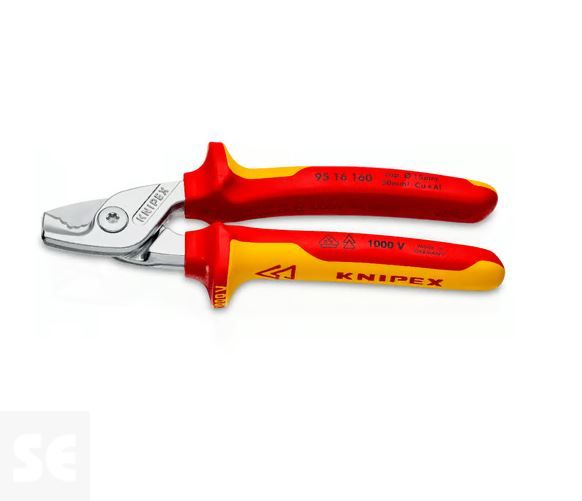 Tijeras Cortacables Aislados Cromado 160 Mm   15 Mm / 50 Mm