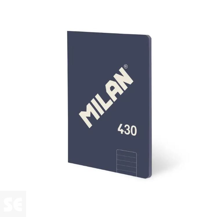 Libreta MILAN A5 Encolada 430 Azul 48h Líneas 95gr
