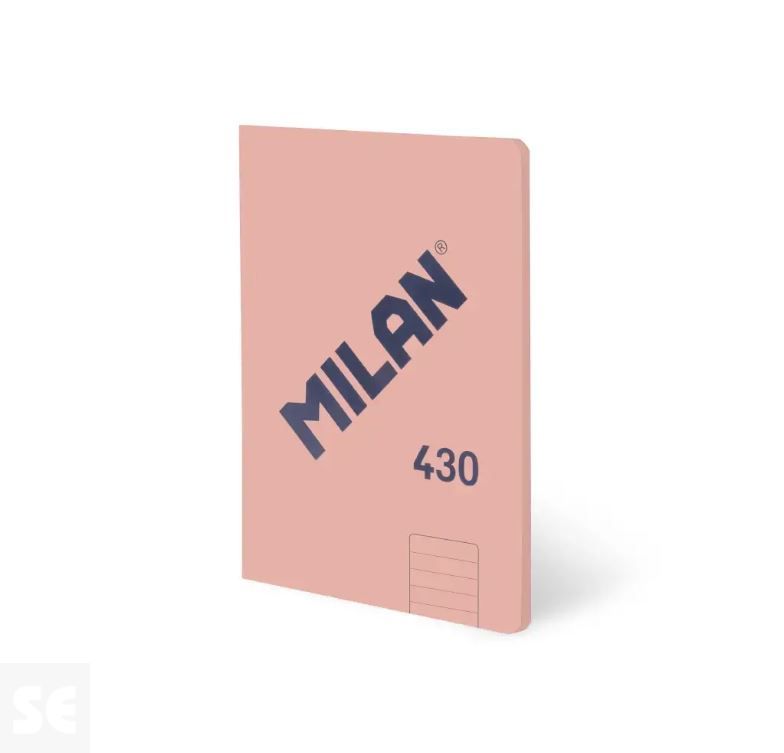 Libreta MILAN A5 Encolada 430 Rosa 48h Líneas 95gr
