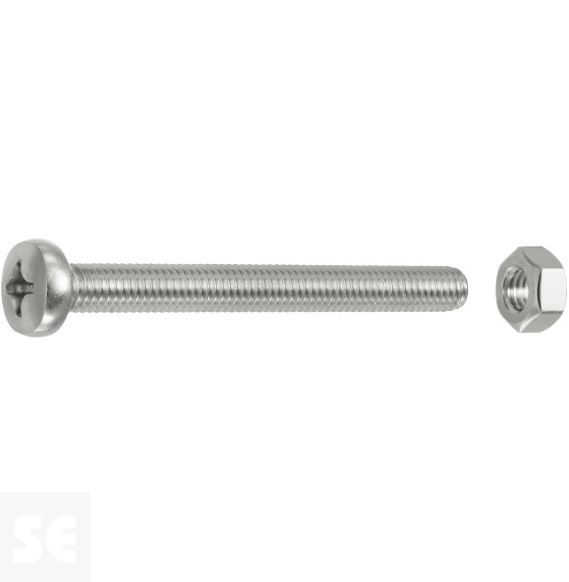 Tornillo Cabeza Cónica M6x60 A2 Ph 7045 Blister (4 piezas)