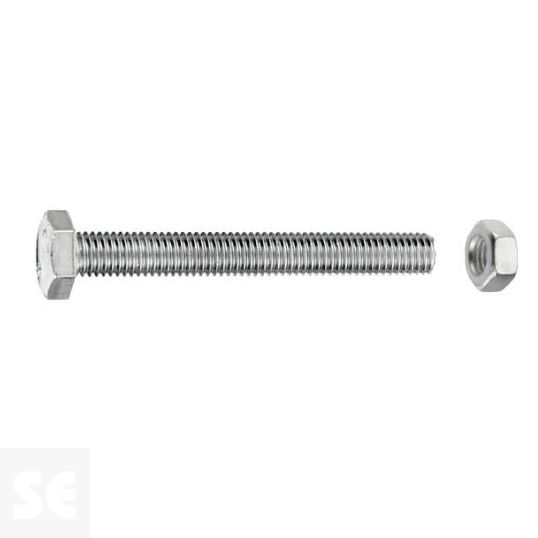 Tornillo Cabeza Hexagonal M10x25mm. Din 933 (15 piezas)
