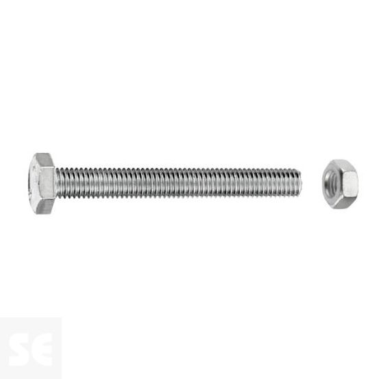 Tornillo Cabeza Hexagonal M10x40mm. Din 933 (10 piezas)