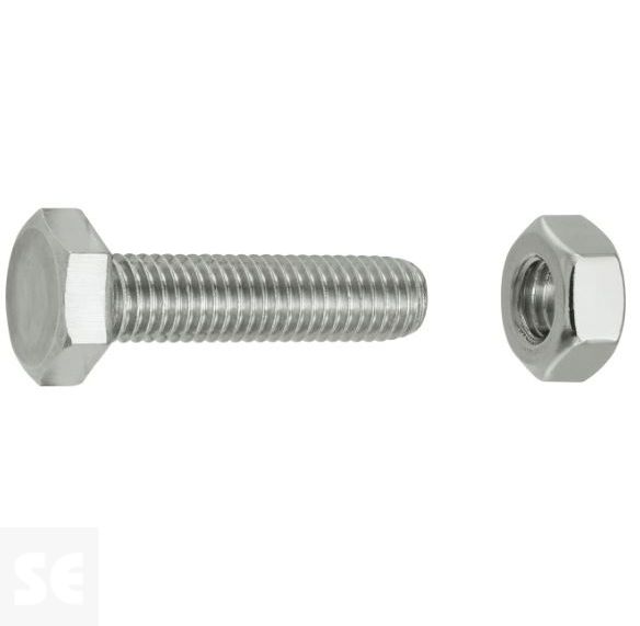 Tornillo Cabeza Hexagonal M10x40mm. Din 933 (4 piezas)