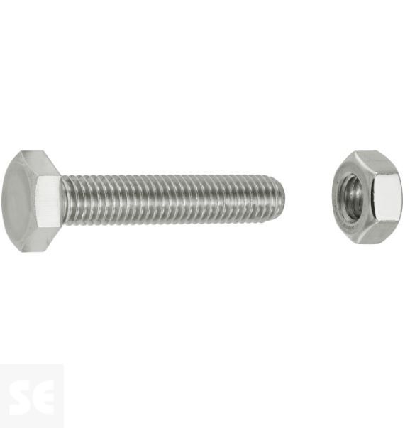 Tornillo Cabeza Hexagonal M10x50mm. Din 933 (4 piezas)