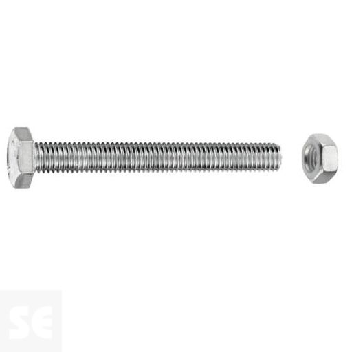 Tornillo Cabeza Hexagonal M10x70mm. Din 933 (8 piezas)