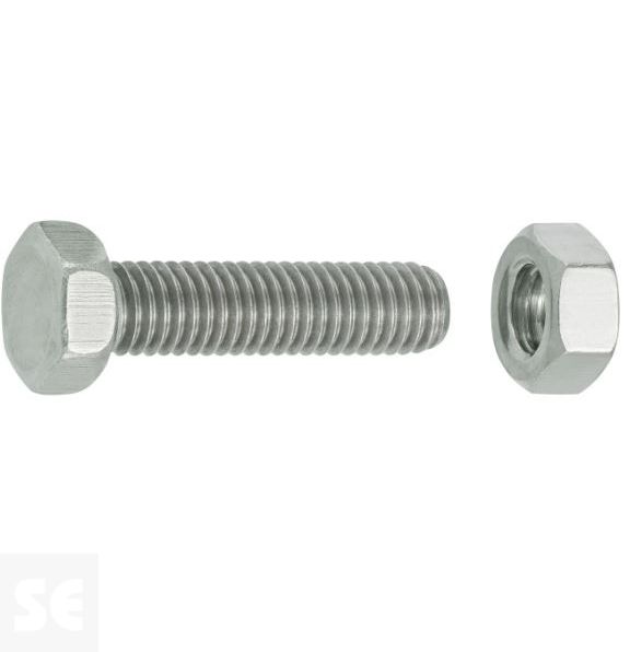 Tornillo Cabeza Hexagonal M5x25mm. Din 933 (40 piezas)