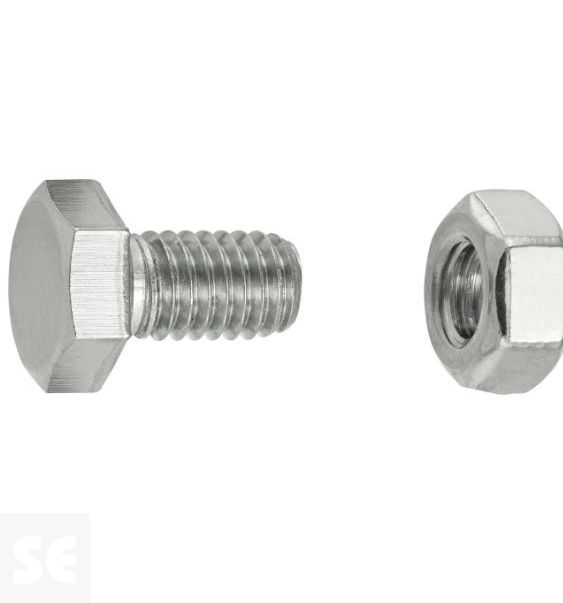 Tornillo Cabeza Hexagonal M6x10mm. Din 933 (8 piezas)
