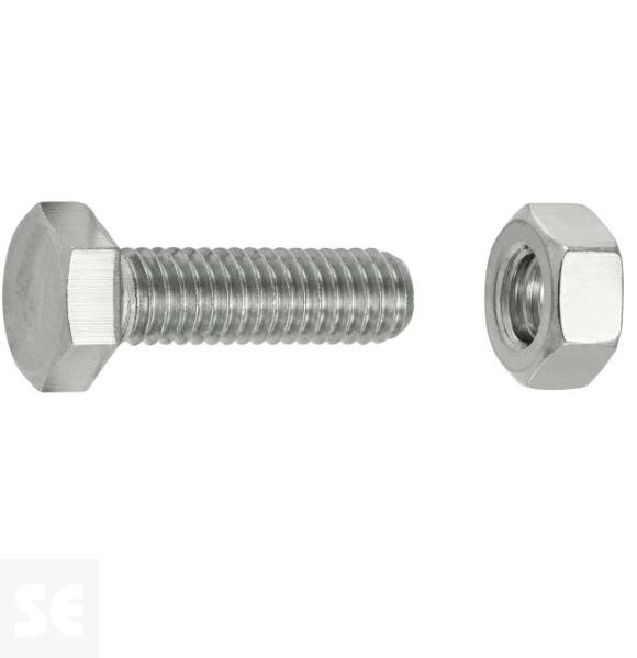 Tornillo Cabeza Hexagonal M6x20mm. Din 933 (30 piezas)