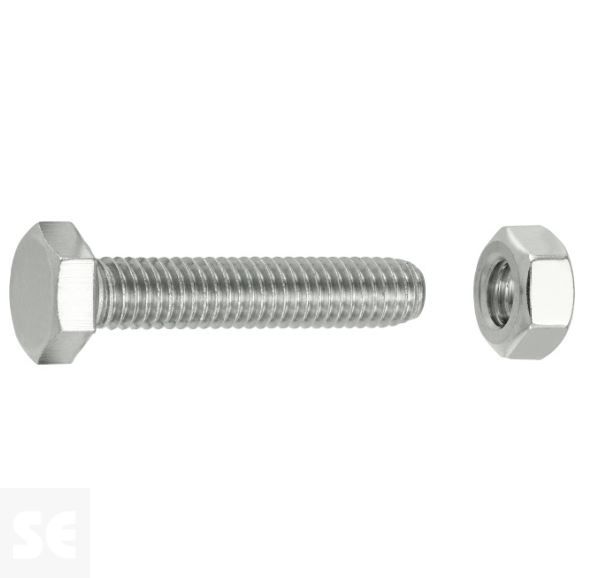 Tornillo Cabeza Hexagonal M6x30mm. Din 933 (6 piezas)