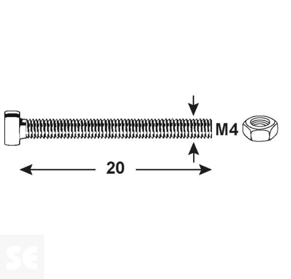 Tornillo Cabeza Redonda Ph M4x20mm Din 7985 (75 piezas)