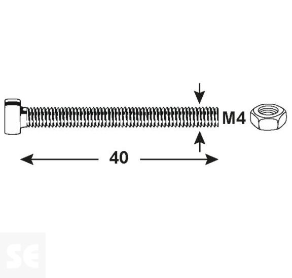 Tornillo Cabeza Redonda Ph M4x40mm Din 7985 (40 piezas)