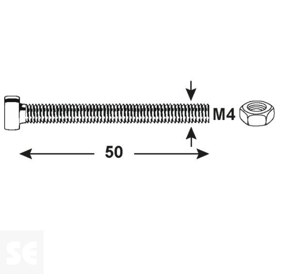 Tornillo Cabeza Redonda Ph M4x50mm Din 7985 (40 piezas)