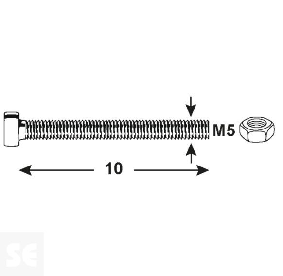 Tornillo Cabeza Redonda Ph M5x10mm Din 7985 (60 piezas)