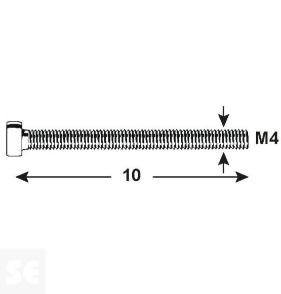 Tornillo Cabeza Cilíndrica Pa M4x10mm. (20u.)