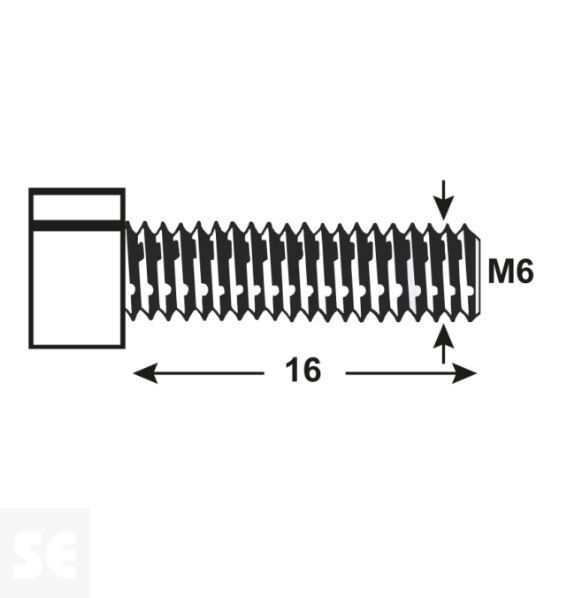 Tornillo Cónico Allen M6x16mm. A2 Din 4762 (120u.)