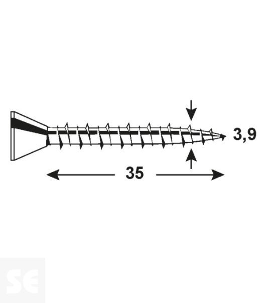 Tornillo Fibra 3,9x35mm. Ph (150u.)