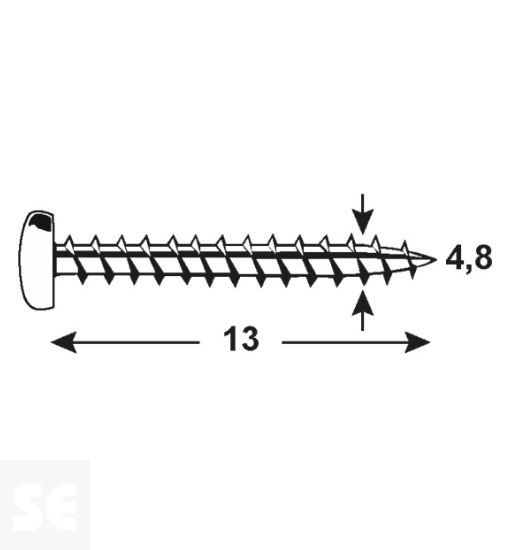 Tornillo para Chapa Din 7981 Vz Ph 7057 4,8x13mm. (20u.)