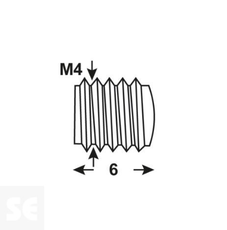 Tornillo Prisionero Inoxidable A2 M4 M4x6mm. A2 4026 (5u.)
