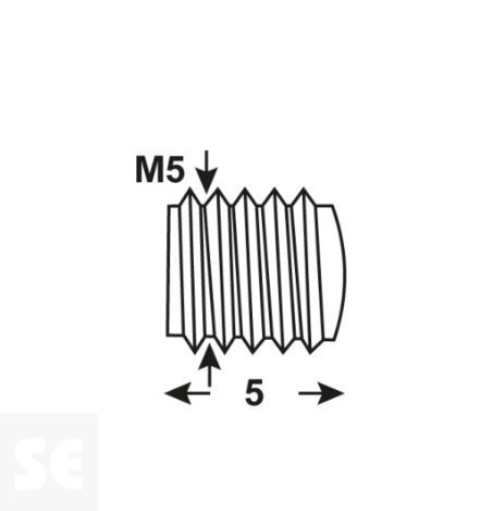 Tornillo Prisionero M5x5mm. A2 Din 4026 (5u.)