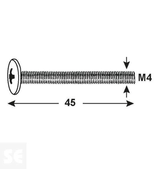Tornillo Tirador Muebles Pz M4x45mm (8u.)