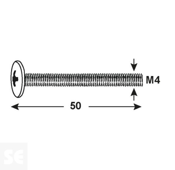 Tornillo Tirador Muebles Pz M4x50mm (8u.)