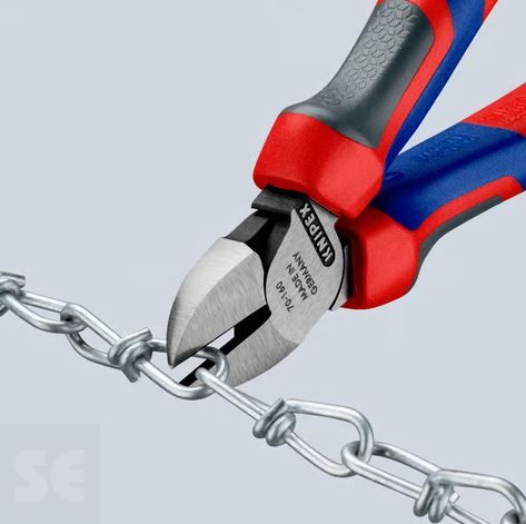 Alicate de Corte Diagonal Negro Filo con Bisel 160mm.