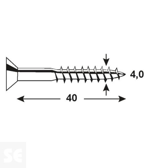 Tornillo Galvanizado Pz 4,0x40mm (125u.)