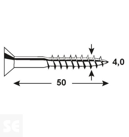 Tornillo Galvanizado Pz 4,0x50mm (90u.)