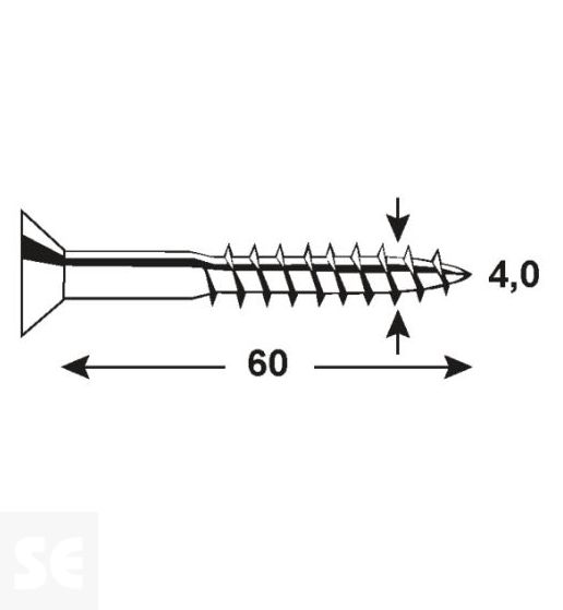 Tornillo Galvanizado Pz 4,0x60mm (70u.)
