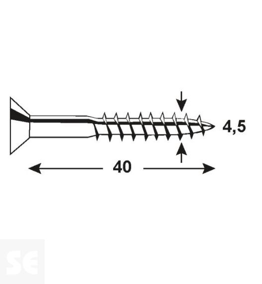 Tornillo Galvanizado Pz 4,5x40mm (100u.)