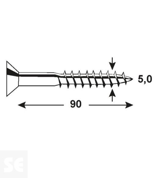 Tornillo Galvanizado Pz 5,0x90mm (40u.)