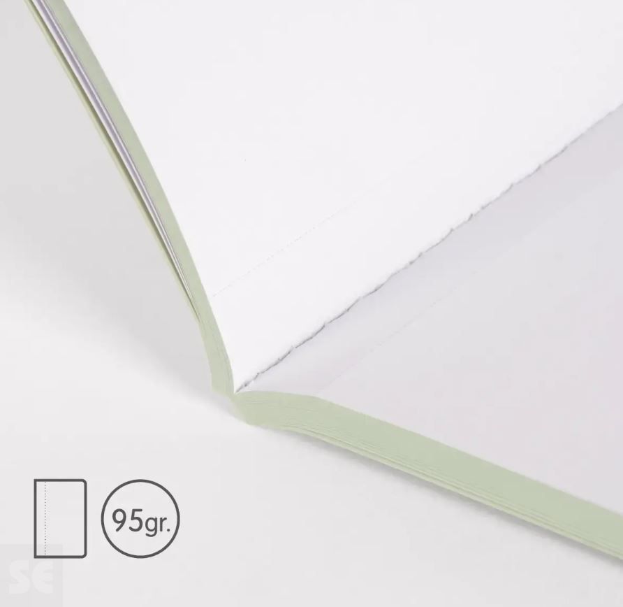 Libreta MILAN A6 Encolada 430 Verde 48h Blancas 95gr