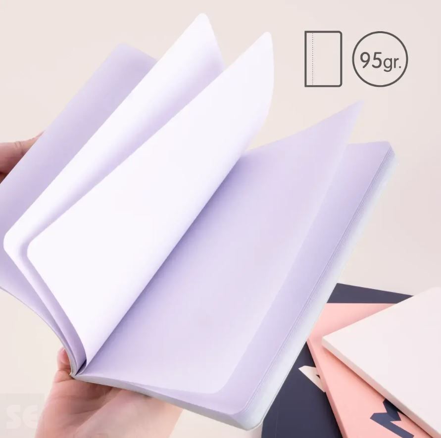Libreta MILAN A6 Encolada 430 Beige 48h Blancas 95gr