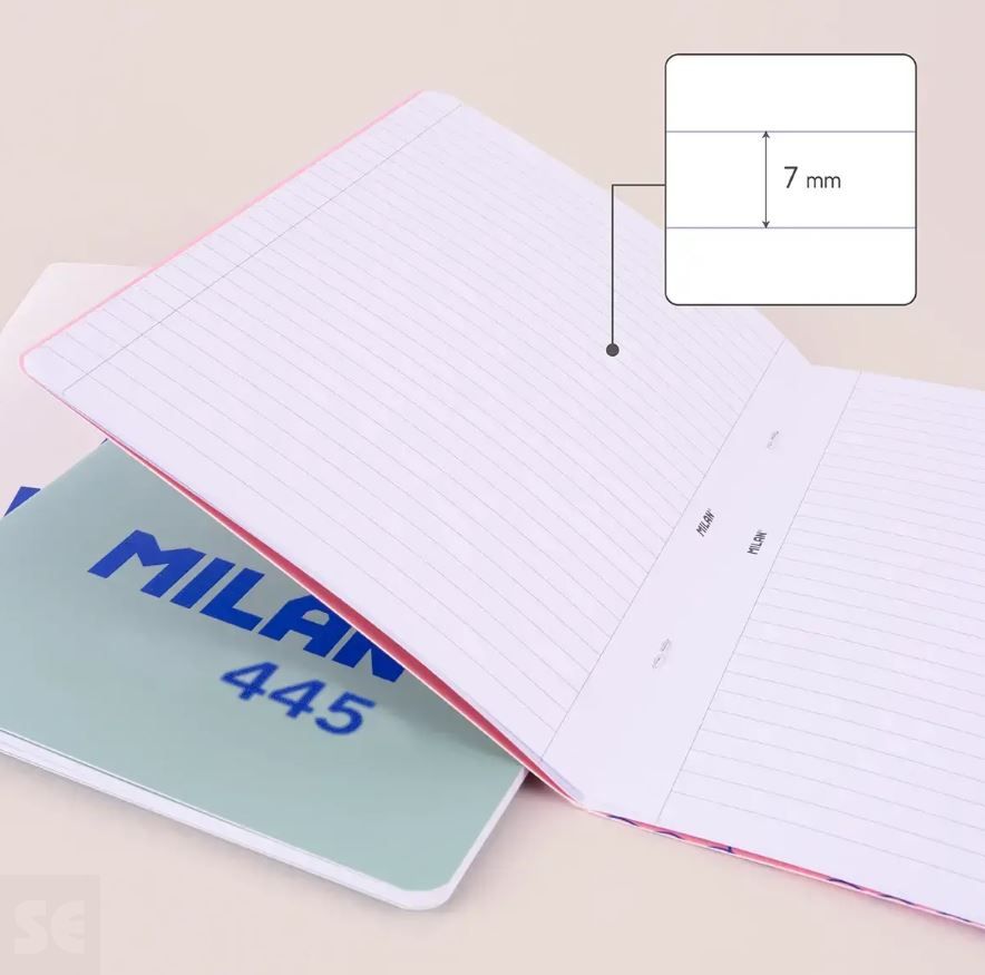 Libreta MILAN A5 24f Lineas 460 Rosa