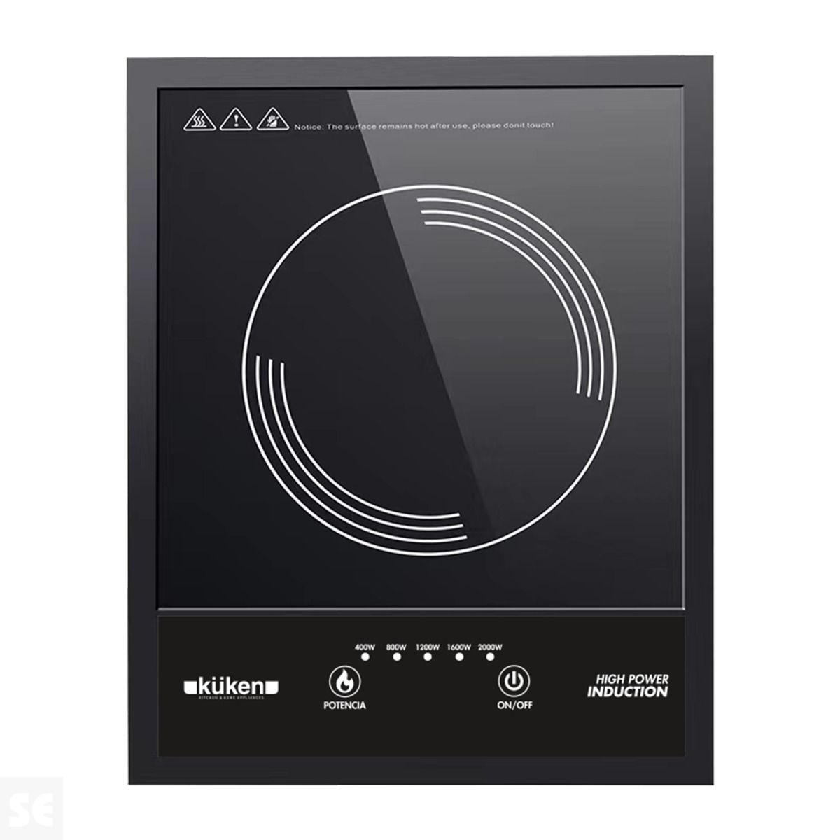 Placa Inducción 2000w-220-240v 5 Potencias Regulables