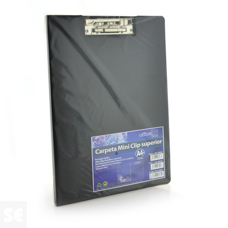 Portapapeles Carpeta Mini-Clip A4+ Negro 28068