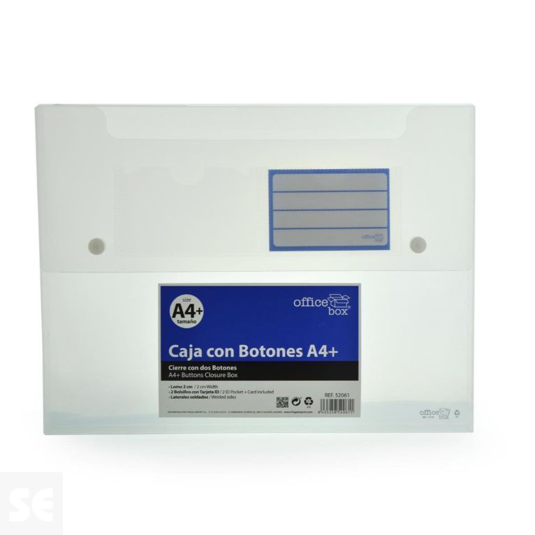 Cajas de Proyectos Cristal Caja con Botones A4+