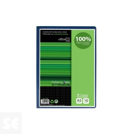 Carpeta Fundas A5 100% Reciclado (10 Fundas)
