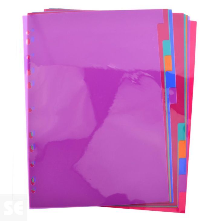 Separadores Multitaladro A4 12 Posiciones / 5 Colores