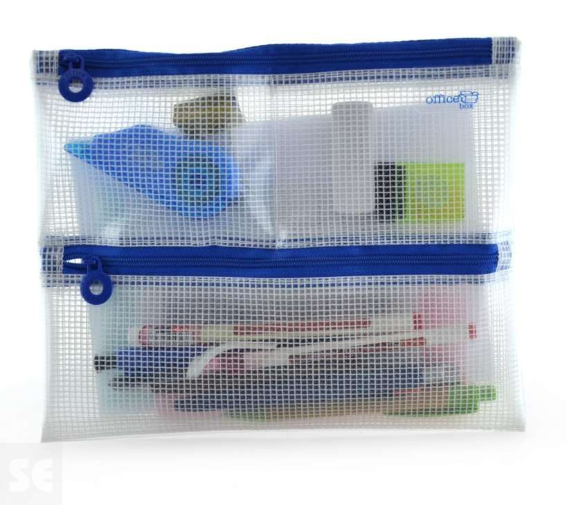 Bolsa Multiuso con cremallera 4en1 A5 Azul (25 X 20,5 Cm)