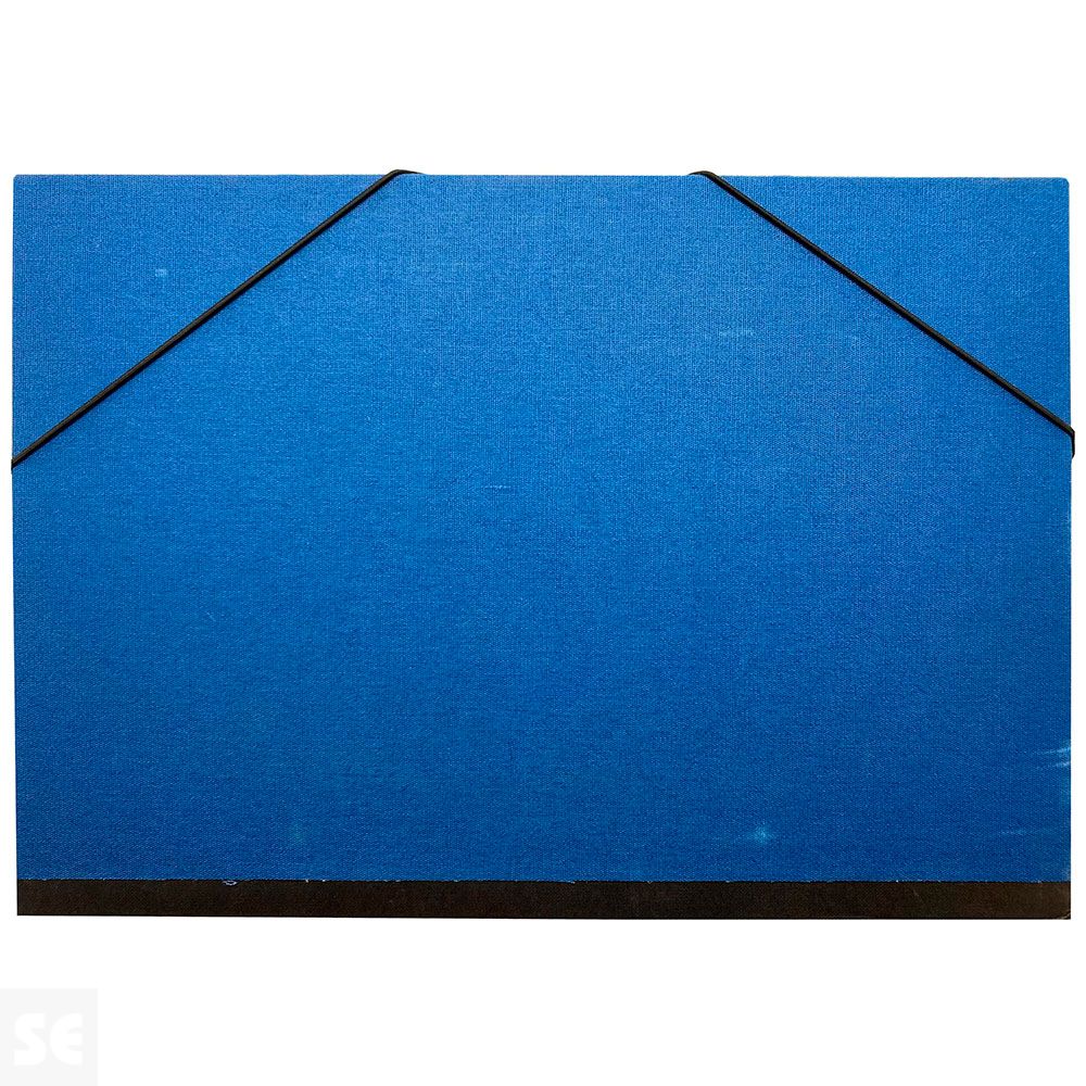 Carpeta Forrada con Tela Gomas 26x37 cm Azul Oscuro