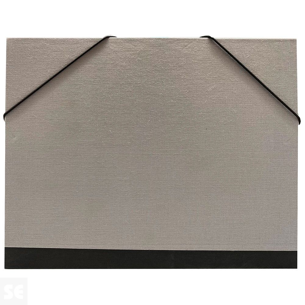 Carpeta Forrada con Tela Gomas 26x37 cm Gris