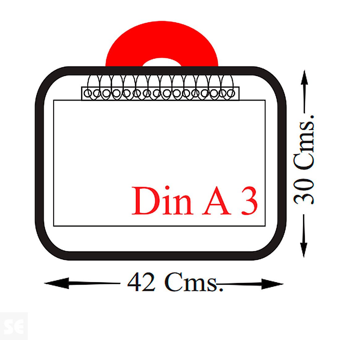 Carpeta Presentación 30x42 cm A3 Asa Lomo