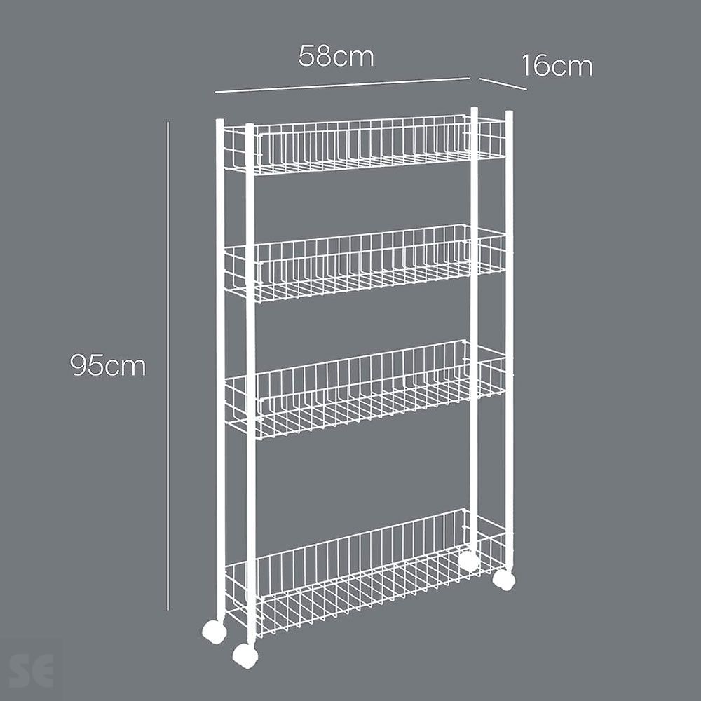 Carro Multiuso Estantes 58x16x95 cm