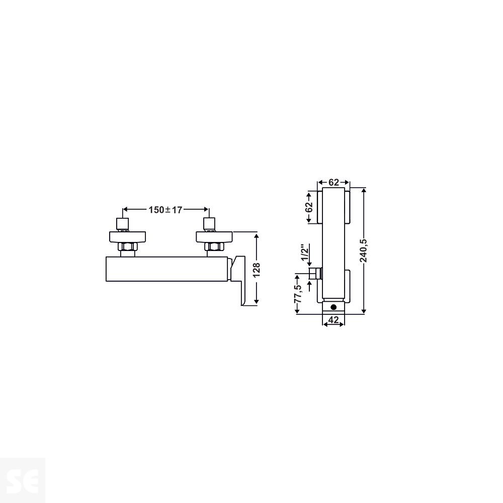 Monomando grifo Ducha Cromo Cascada