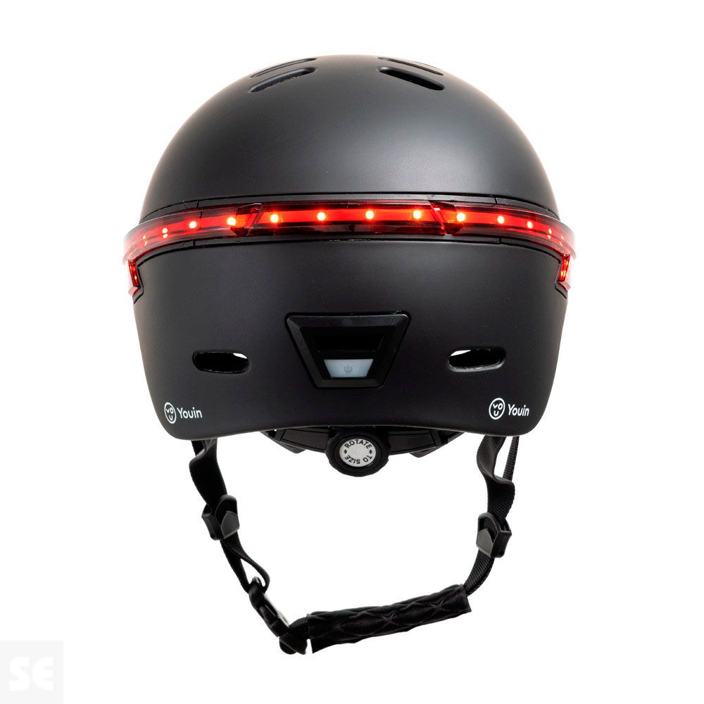 Casco Led Trasero con Bluetooth Negro Talla L Youin