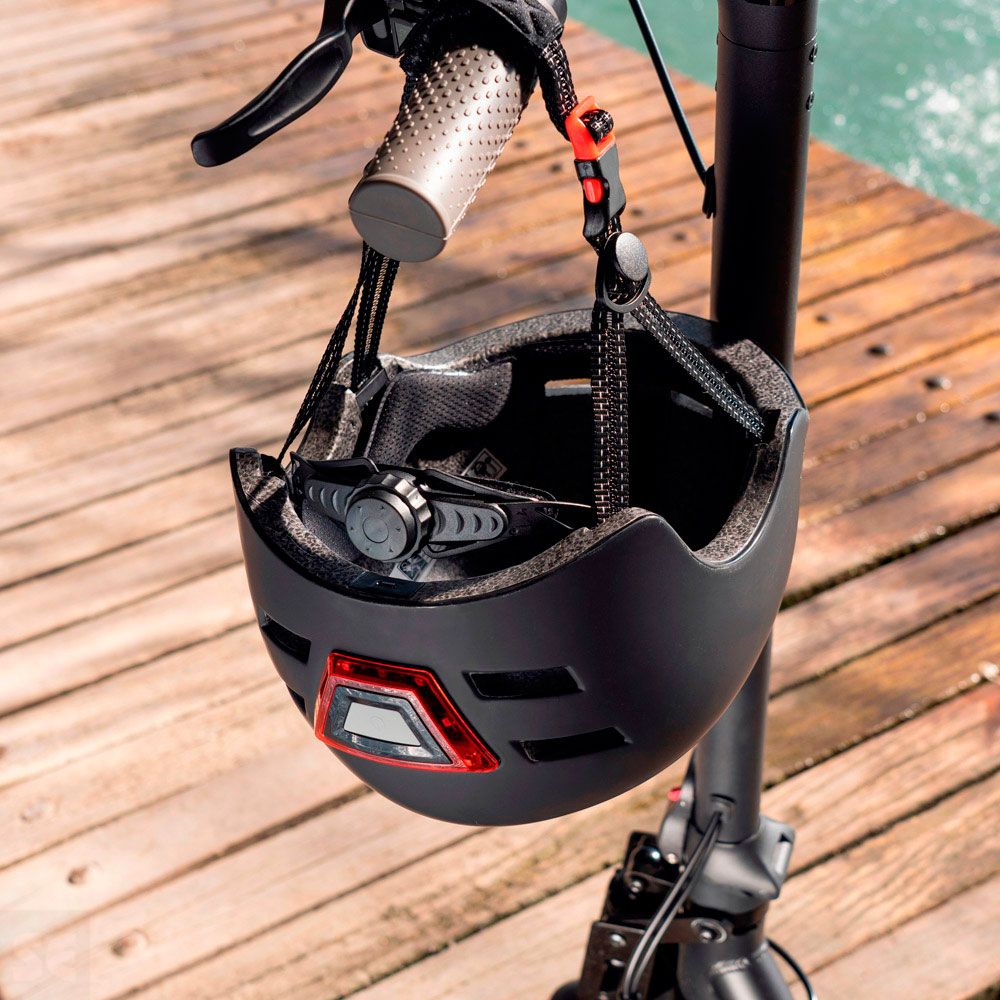 Casco Led Frontal y Trasero Negro Talla M Youin